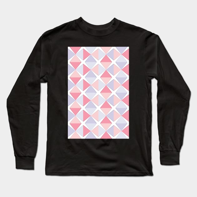 Triangle Pastel Pattern Long Sleeve T-Shirt by Eliza-Grace